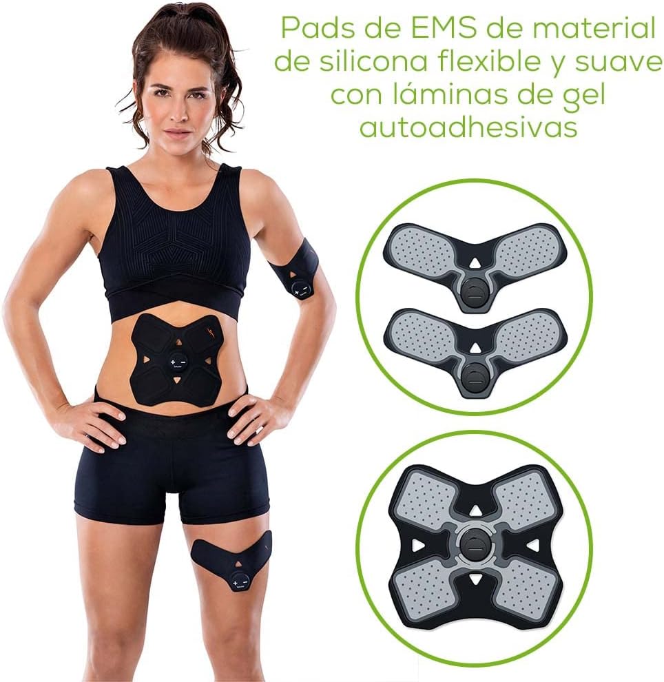 Electroestimulador muscular abdomen y brazos ABS masajeador slim